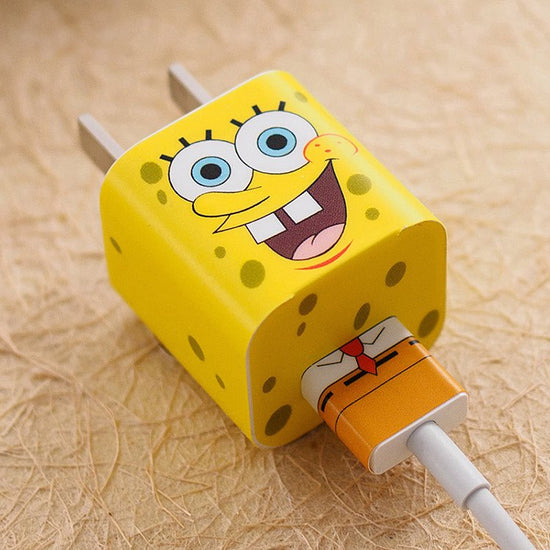 SpongeBob iPhone Charger Stickers